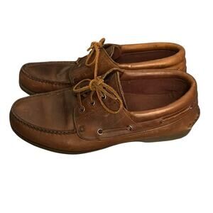 Vintage Watermocs HHB Leather Moccasin Style Loafer Shoes Size 12M Handmade USA